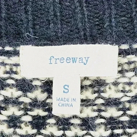 Freeway Ribbit Hair Blend Aztec Open Front Sweater Cardigan Women's S 8824 - Picture 5 of 8